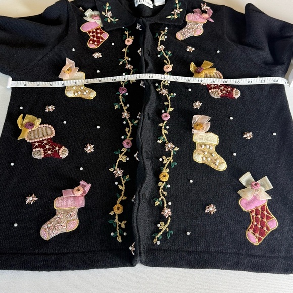 BP Design Embellished Christmas Stocking Cardigan – Size Large festive holiday - Picture 13 of 15